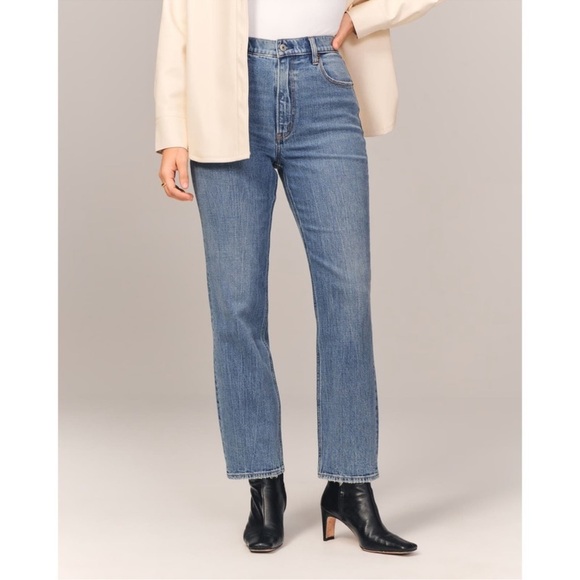 ABERCROMBIE & FITCH | The Ankle Straight Ultra High Rise Jeans Sz 12 Short 31 - Picture 1 of 5